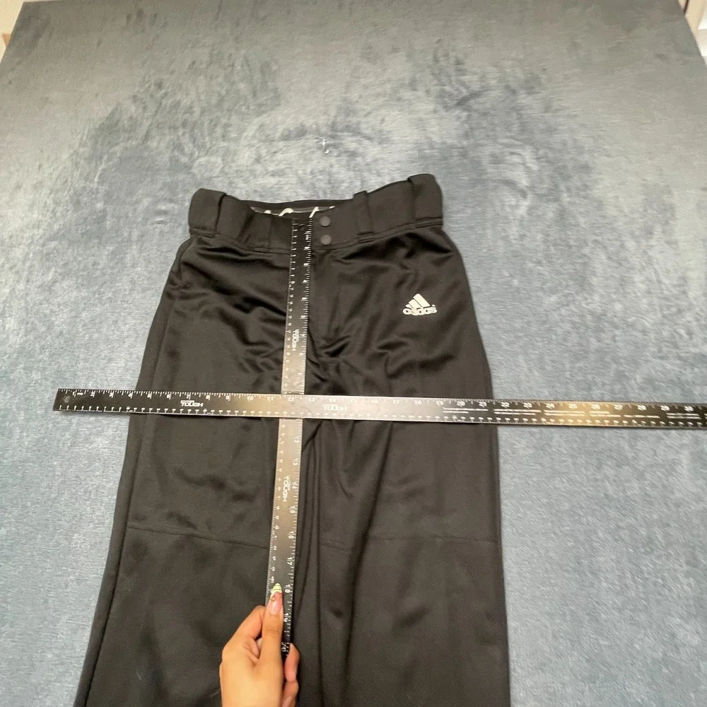 Adidas Climalite Baseball Pants Mens Small Black Flat Front Straight Leg Sports
